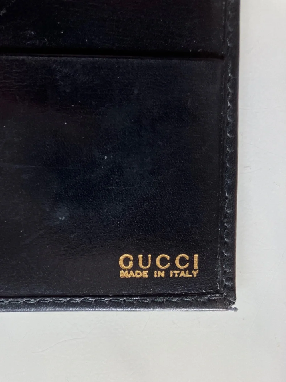 Gucci Black Leather Card Wallet 4 x 7